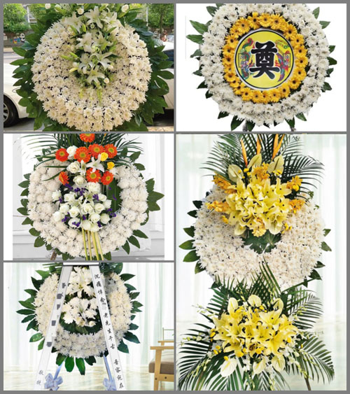广东梅州市五华县周江镇龙洞村花圈速递